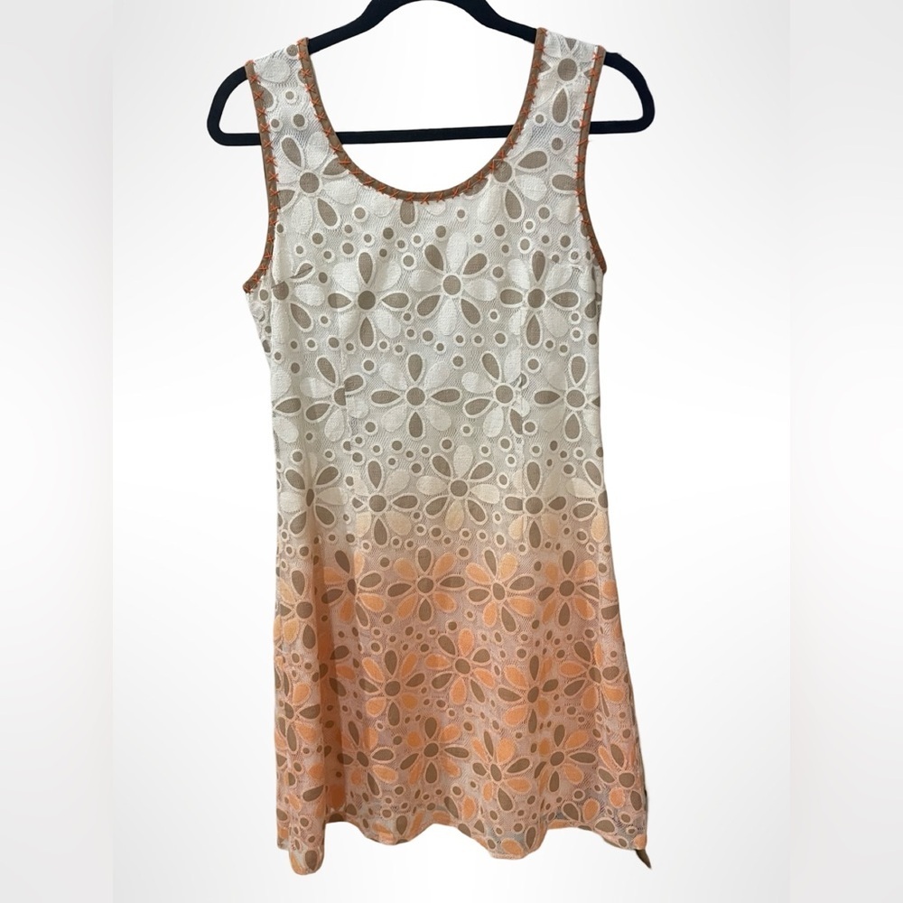 Alter D state Floral Lace Dress in Cream and Orange bohemian style size small